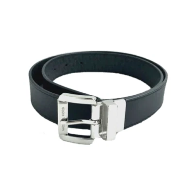 Cinturón MICHAEL KORS Twist Reversible Logo MK NEGRO a NEGRO Hebilla Plateada Talla M Foto 1 de 4