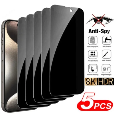 Protector de pantalla de vidrio templado antiespía privacidad para LG G3/G5/G6 prime/K10 2018 Foto 1 de 4