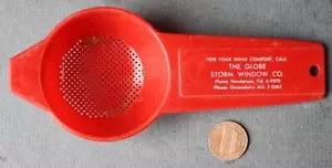 Scoop filtro finestra Henderson & Owensboro Virginia Globe Storm epoca anni 50-60 -- - Foto 1 di 1