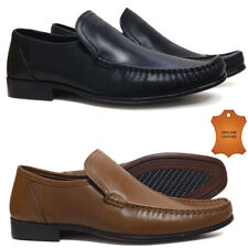 Mens Leather Slip On Walking Boat Deck Casual Driving Moccasin Loafer Shoes Size