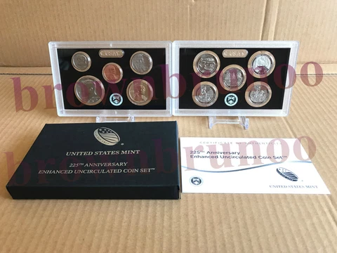 2017 S 225th Anniversary Enhanced Uncirculated Coin Set 17XC Cover