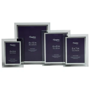 4x6 5x7 6x8 8x10 Clear Glass With Mirror Highlight Photo Picture Frame All Sizes - Picture 1 of 25