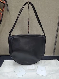 New Victoria Beckham Black/Blue Swing Leather Bag w Detachable Pochette VBA128 - Picture 1 of 10