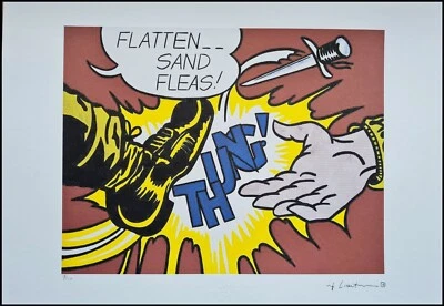 ROY LICHTENSTEIN * Sand Fleas * 50 x 35 cm * signed lithograph *limited # xx/150 - Bild 1 von 4