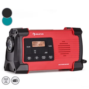 Digitalradio DAB+ FM Outdoor-Radio USB wasserdicht Taschenlampe Akku Rot - Bild 1 von 11