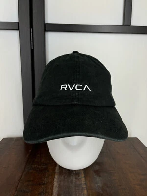 RVCA Sombrero Gorra Correa Trasera Adulto Talla Única Negro Patín Surf Playa Algodón Sarga Foto 1 de 4