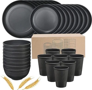 Plates and Bowls Sets for 8 32-Piece Kitchen Dinnerware Set for 8 Tablew - Picture 1 of 9