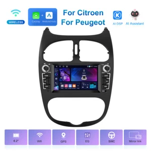 Für PEUGEOT 206 2001-2016 Carplay Android 13.0 Autoradio GPS Navi WIFI BT 4+64GB - Bild 1 von 22