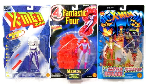 ToyBiz Marvel X-Men 2099 FF Lady Deathstrike Medusa La Lunatica 5" Figure Lot Cover