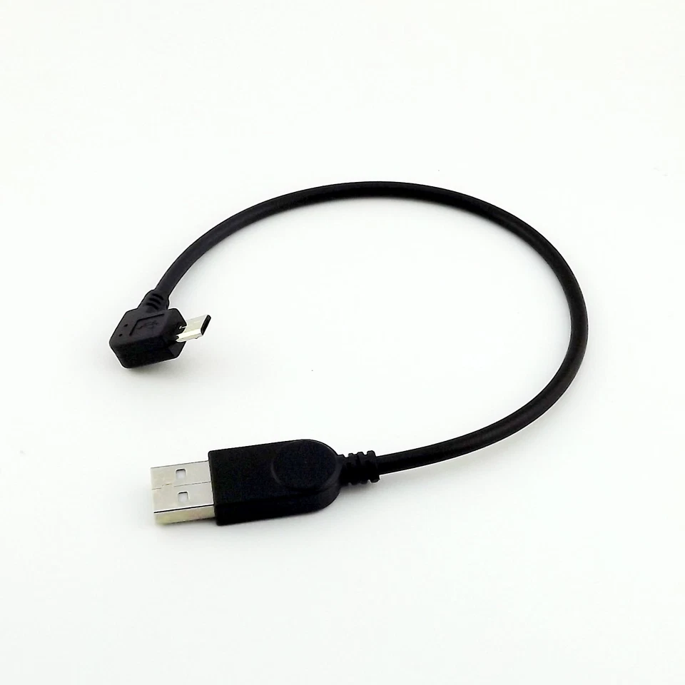 Micro USB 5Pin Male Right Angle to USB 2.0 A Male Data Charge Adapter Cable 25cm - Image 1 of 1