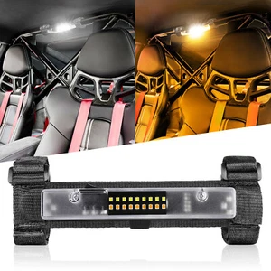 Interior LED Dome Light Amber&White Dual Switch Courtesy Roll Bar Mounts RZR UTV - Bild 1 von 11