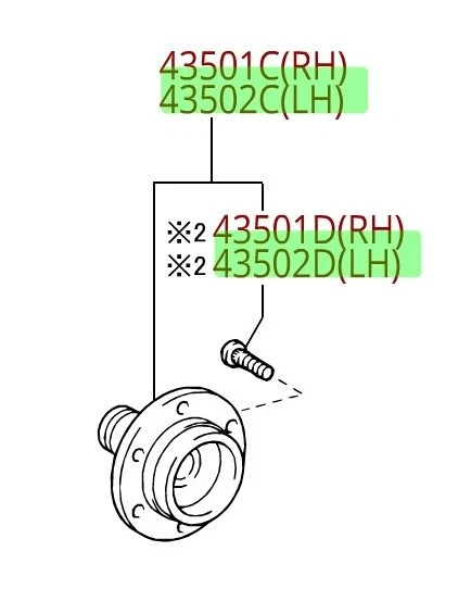 Оригинальная ступица передней оси Toyota Tacoma 2005–2019 годов выпуска от оригинального производителя   - Изображение 1 из 1