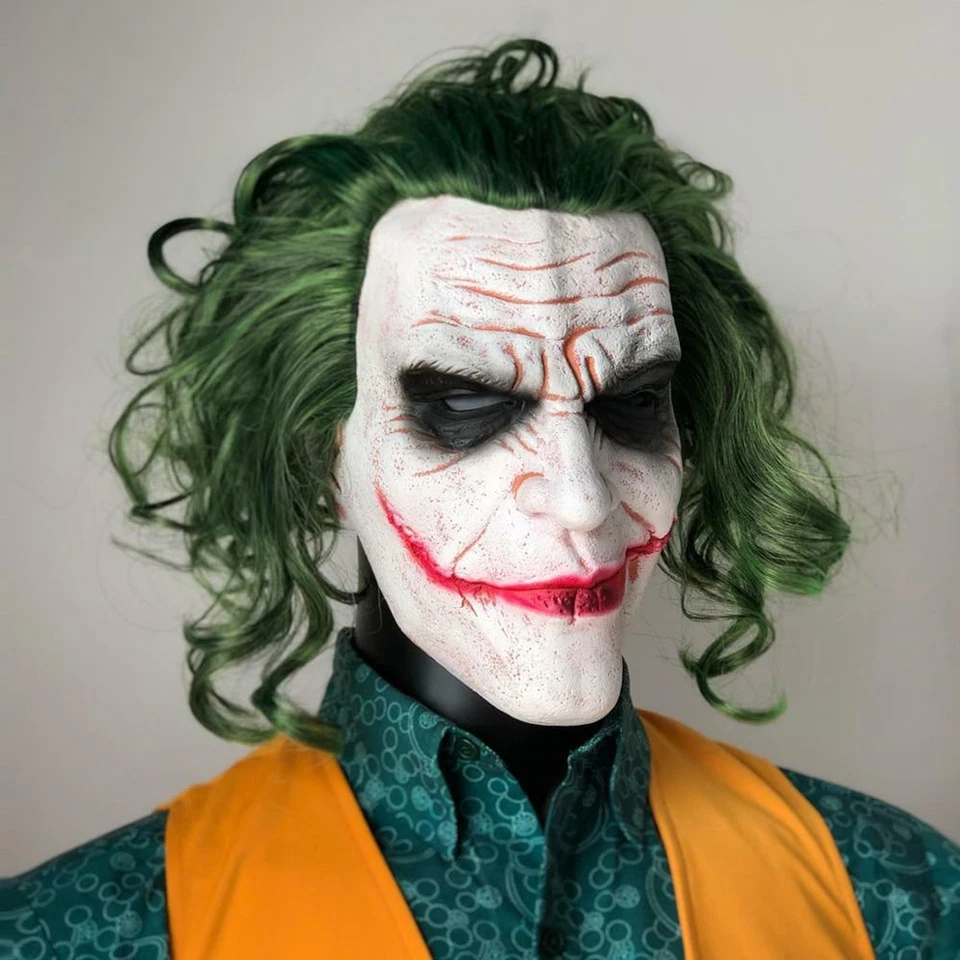 The Dark Knight Batman Joker Joker Latex Mask Headgear COS Halloween - Image 1 of 4