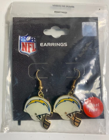 Los Angeles Chargers Helmet Logo Earrings for Pierced Ears - Officially Licensed Cover