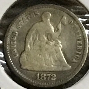 U.S. Sitzender Half Dime sehr guter Zustand 1872 - Bild 1 von 2