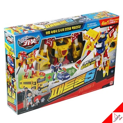 Hello Carbot PATRON S Combined School Bus, Police Car Transformer Robot Kids Toy - Image 1 of 4