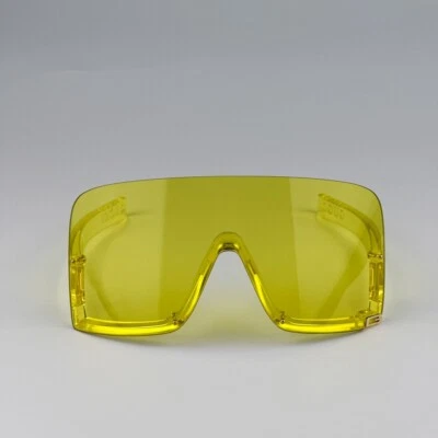 Gucci Men AUTHENTIC Sunglasses Yellow Bright Yellow Shield GG1631S 009 NEW - Image 1 of 4