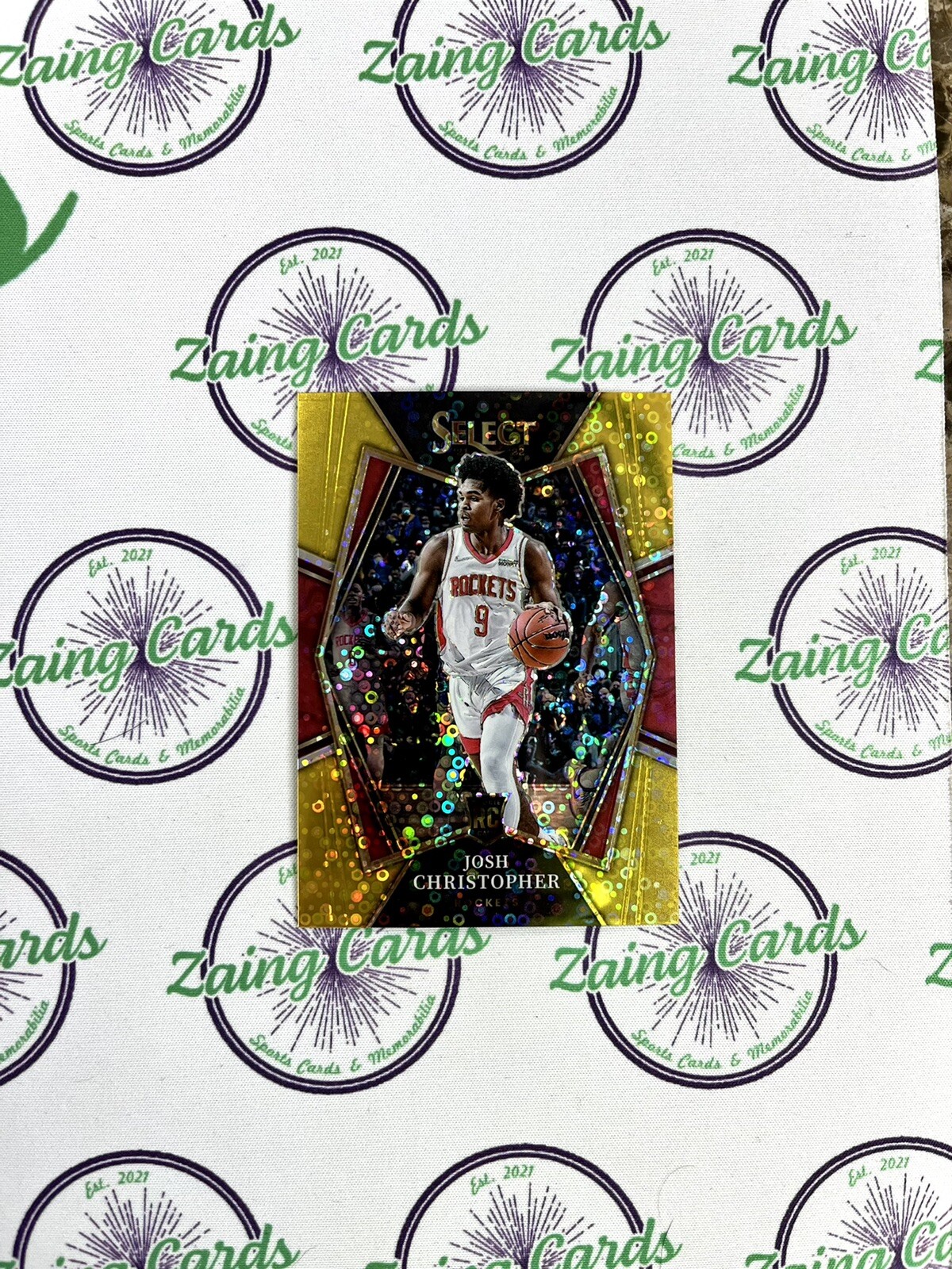 2021-22 PANINI SELECT JOSH CHRISTOPHER ROOKIE RC PREMIER GOLD DISCO PRIZM #6/10