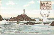 Jersey Lighthouse Fdc maxicard 1943 card corners are sharp