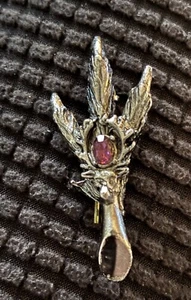 PIN BROCHE PATA AMATISTA TONO PLATA VINTAGE - Imagen 1 de 3