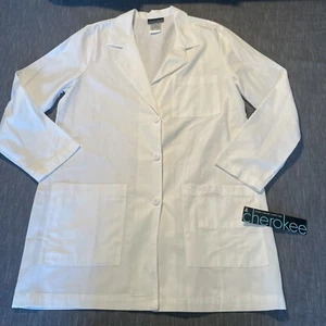 Abrigo de laboratorio Cherokee blanco nuevo con etiquetas talla 10 - Imagen 1 de 9
