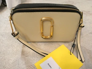 Marc Jacobs Snapshot Kameratasche Neu Cloud White Schwarz & Beige Riemen fehlt - Bild 1 von 7