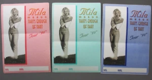 Mila Mason backstage pass cloth stickers 3 Tour '96 - AUTHENTIC OTTO ! - Picture 1 of 1
