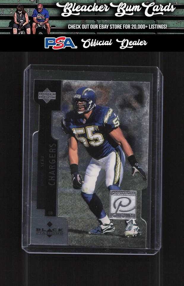 1998 Black Diamond PC9 Junior Seau Premium Cut Quadruple Vertical - Image 1 of 2