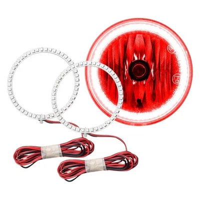 LED Fog Light Halo Ring Lights Red For 2005-2010 Chrysler 300 BaseTouring - Изображение 1 из 4