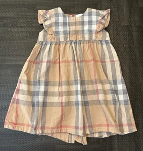Burberry Kleinkind Kleid 36M 98cm kariert Nova Check klassisch Mädchen ärmellos Designer - Bild 1 von 13