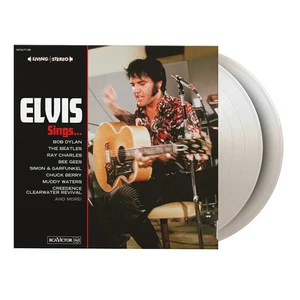 Elvis Presley - Sings White 2 x Vinyl LP Beatles, Bob Dylan, Bee Gees Covers PRE - Imagen 1 de 10