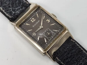 Rare MENS BULOVA Gray Dial Douglas 21 Jewels Watch 10K GF Sub-Second Dial - Picture 1 of 15