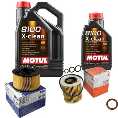 MAHLE Inspección Set 6 L MOTUL 8100 X-CLEAN 5W-40 Para BMW 3er Touring 318i - Imagen 1 de 4