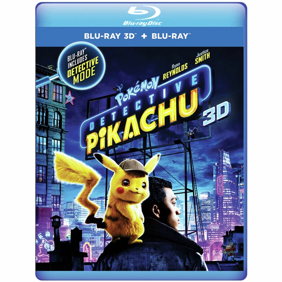 Pokemon Detective Pikachu [3D] (Blu-ray 3D/Blu-ray, 2019)