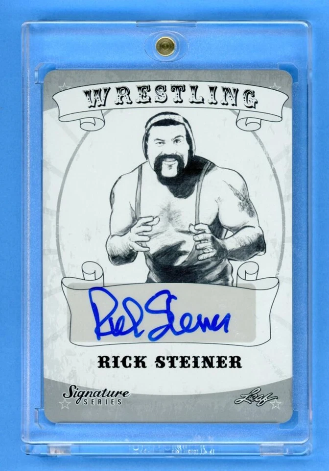 Placas de impresión Rick Steiner Auto 1/1 2016 Leaf Signature Series negras #68 Foto 1 de 2