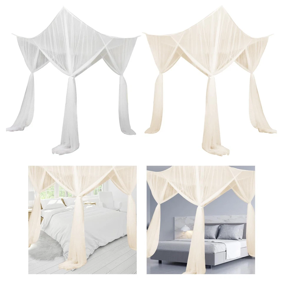 4-poster bed canopy net, bed curtains, princess room decoration, elegant net, - Image 1 of 1