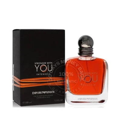 Emporio Armani Stronger With You Intensely 3,4 oz/100 ml eau de parfum spray para hombres Foto 1 de 4