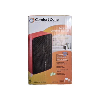 Calentador Cerámico Personal Comfort Zone CZ410RD Nuevo En Caja - 200W - 683 BTU Foto 1 de 2