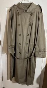 Vintage Burberrys Beige Trenchcoat 100% Wolle Futter Herausnehmbar Nova Check Herren 42 Lang - Bild 1 von 16