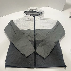 Us Polo Assn Jacket Teens M Black Gray Full Zip Logo Mesh Lined Windbreaker Coat - Picture 1 of 10