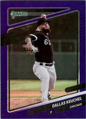 2021 Donruss Holo Purple #187 Dallas Keuchel - BB - Image 1 of 2