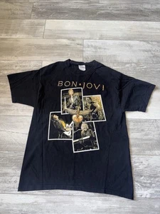 Vintage 2000's Bon Jovi Band Tour 2 Sided Graphic Printed T-Shirt Men Large - Picture 1 of 8