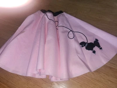 Falda Caniche Juvenil Rosa Claro con Caniche Negro *talla M/L (Ver Foto Medida) Foto 1 de 4