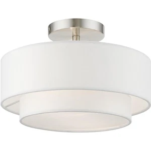 Livex Lighting 47151-91 Meridian Semi-Flush Mount Brushed Nickel - Picture 1 of 8