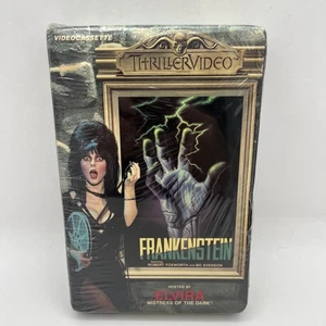 Vintage Frankenstein Elvira Horror Big Box Thriller Video VHS Video Cassette NEW - Picture 1 of 8
