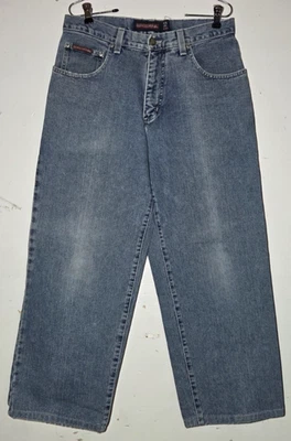 Vintage Quiksilver Loose Fit Pants Baggy Denim Jeans 90s Y2K USA Skate Surf 32 - Image 1 of 4