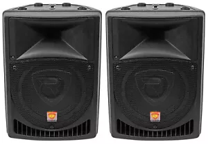 Coppia Rockville Power Gig RPG8 8" Alimentati Attivi 800 Watt Altoparlanti DJ PA 2 vie - Foto 1 di 10