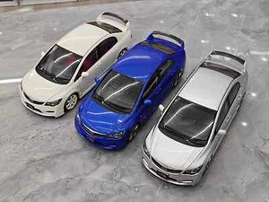 MH 1:18 Honda Civic Type R FD2 2007 Early Version Model Car White/Blue/Silver - Picture 1 of 20