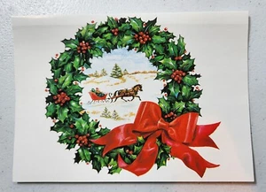 Tarjeta de Navidad de colección corona manguera carro nieve por Paper Magic Group - Imagen 1 de 5