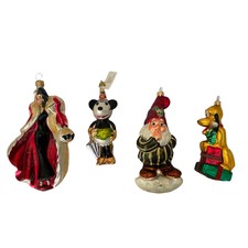 New ListingChristopher Radko Disney Ornaments Lot Of 4 Pluto Cruella Devil Minnie Dwarf